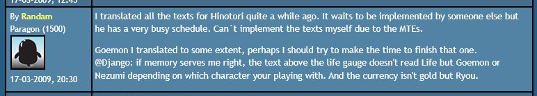 Randam’s 2009 MSX.org post correcting labels in the early Ganbare Goemon translation