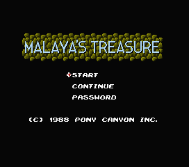 Malaya’s Treasure title artwork